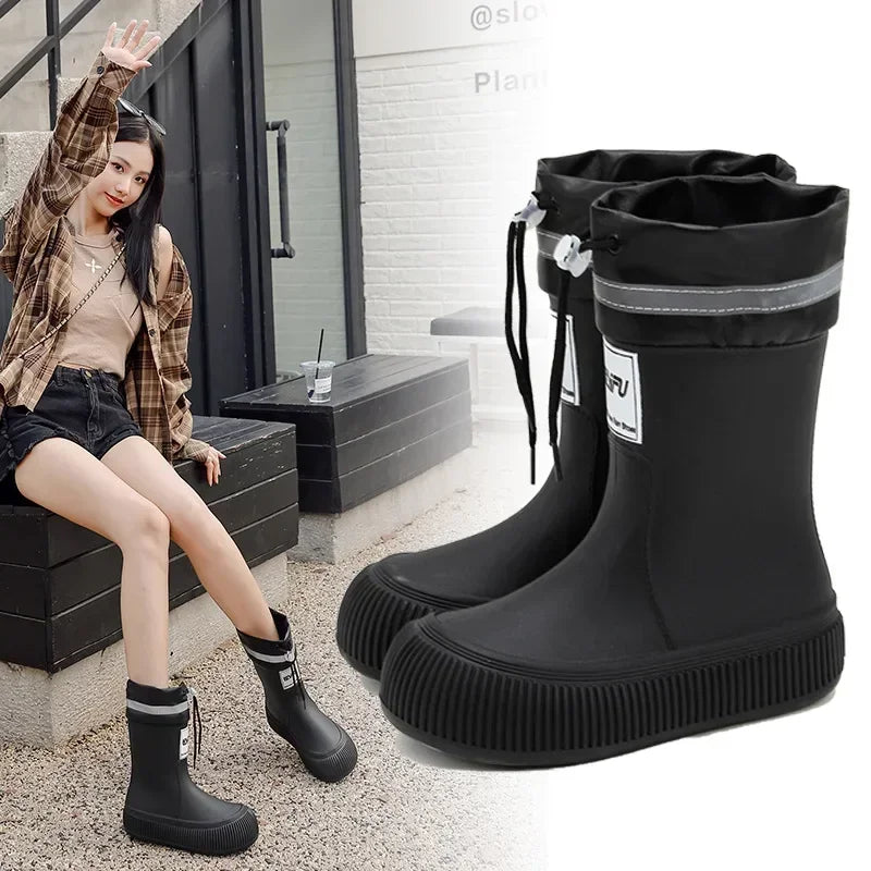 Comfy Women's Waterproof Rain Boots - Non-Slip, Stylish & Lightweight