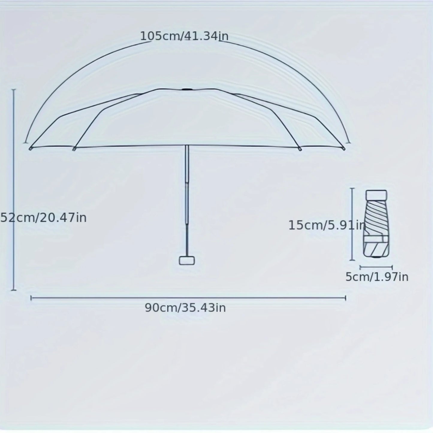 Gradient Fold Mini Umbrella