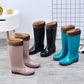 Velvet Waterproof Knee-High Rain Boots